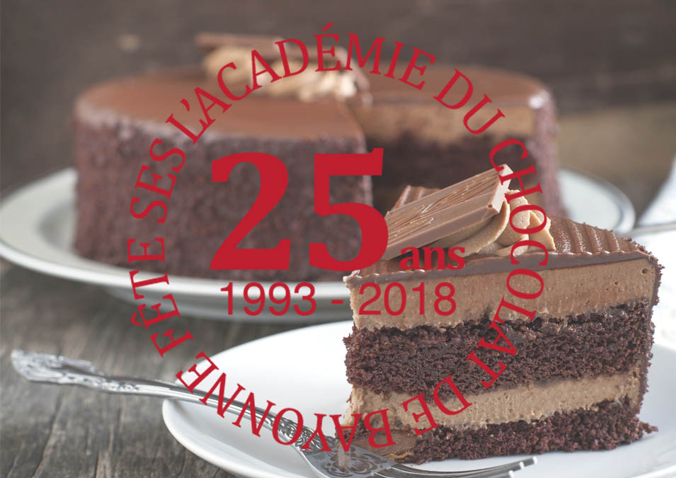 Gâteau au chocolat pour les 25 ans de l'Académie du Chocolat de Bayonne