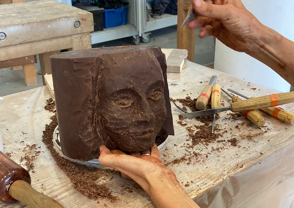 Sculpture en chocolat